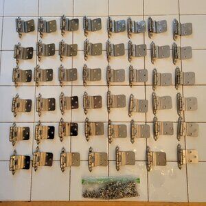 47 Silver Metal Hinges Replacement DIY Craft‎ Project Kitchen Cabinet Remodel